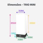 Kit C/ 2 | Luminária Trio M | Hub 3 Portas Carga Rápida Usb 1